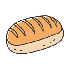 bread loaf icon, bread loaf vector illustration-simple illustration of bread loaf, perfect for bread loaf logos and icons