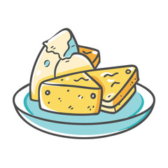 cheese platter icon, cheese platter vector illustration-simple illustration of cheese platter, perfect for cheese platter logos and icons