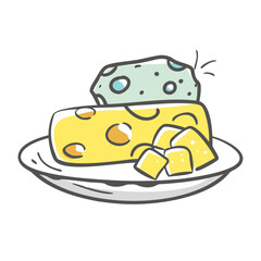 cheese platter icon, cheese platter vector illustration-simple illustration of cheese platter, perfect for cheese platter logos and icons