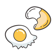 egg cracked open icon, egg cracked open vector illustration-simple illustration of egg cracked open, perfect for egg cracked open logos and icons
