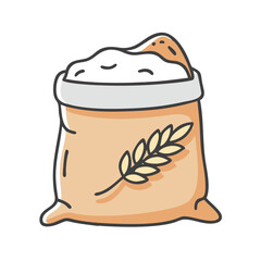 flour bag icon, flour bag vector illustration-simple illustration of flour bag, perfect for flour bag logos and icons