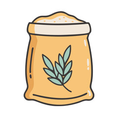 flour bag icon, flour bag vector illustration-simple illustration of flour bag, perfect for flour bag logos and icons