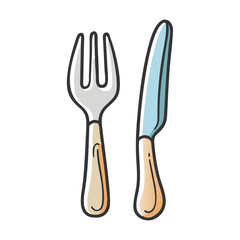 fork and knife icon, fork and knife vector illustration-simple illustration of fork and knife, perfect for fork and knife logos and icons