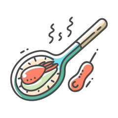 food thermometer icon, food thermometer vector illustration-simple illustration of food thermometer, perfect for food thermometer logos and icons