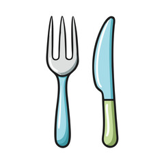 fork and knife icon, fork and knife vector illustration-simple illustration of fork and knife, perfect for fork and knife logos and icons