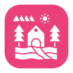 Fototapeta premium Italian Landscape Icon