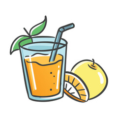 freshly squeezed juice icon, freshly squeezed juice vector illustration-simple illustration of freshly squeezed juice, perfect for freshly squeezed juice logos and icons