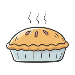 freshly baked pie icon, freshly baked pie vector illustration-simple illustration of freshly baked pie, perfect for freshly baked pie logos and icons