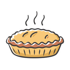 freshly baked pie icon, freshly baked pie vector illustration-simple illustration of freshly baked pie, perfect for freshly baked pie logos and icons