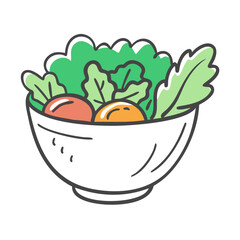 fresh salad bowl icon, fresh salad bowl vector illustration-simple illustration of fresh salad bowl, perfect for fresh salad bowl logos and icons