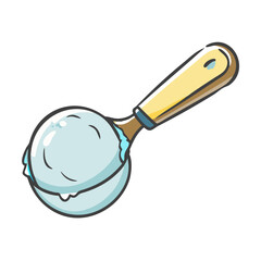 ice cream scoop icon, ice cream scoop vector illustration-simple illustration of ice cream scoop, perfect for ice cream scoop logos and icons