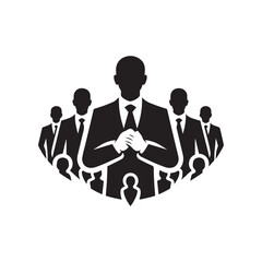 team vector silhouette clip art logo design illustration