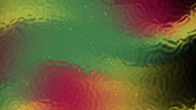 Celebrate juneteenth freedom day animated banner background abstract design 4k video footage of green red and yellow swirls symbolizing Juneteenth and freedom themes.