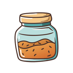 spices jar icon, spices jar vector illustration-simple illustration of spices jar, perfect for spices jar logos and icons