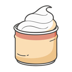 whipped cream can icon, whipped cream can vector illustration-simple illustration of whipped cream can, perfect for whipped cream can logos and icons