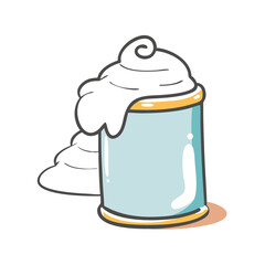 whipped cream can icon, whipped cream can vector illustration-simple illustration of whipped cream can, perfect for whipped cream can logos and icons