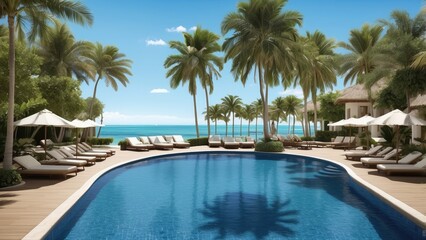 Luxury Tropical Beach Resort with Oceanfront Pool