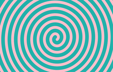 Psychedelic Swirl, Twirl Background, Retro ripple wave line pattern in candy pink and mint green colors