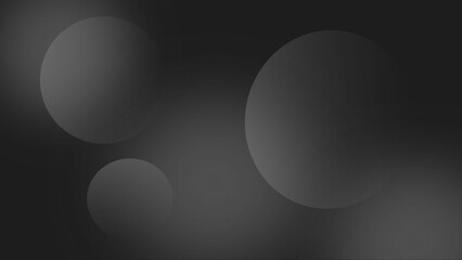Black and White Abstract Circle Glass Effect Background 4K