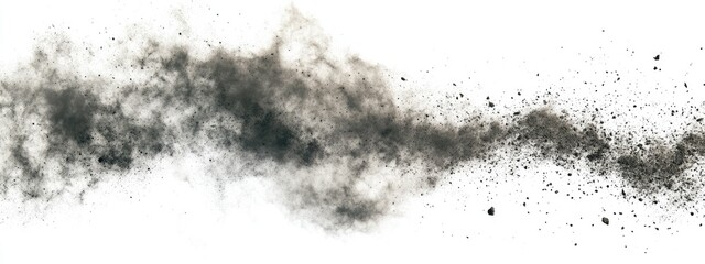 Abstract Dark Gray Particles Against White Background