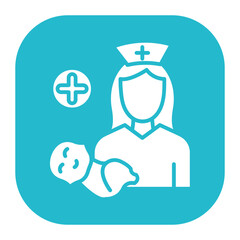 Delivery Nurse Midwife Icon