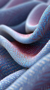 random computer rendered assets and textures moving in abstract ways and patterns, 3d generations, technology innovation