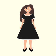 Beautifull Princess wearing dress isolated on white background