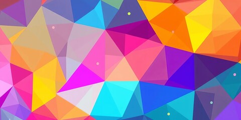 Fototapeta premium Vibrant geometric shapes form abstract tech background, ideal for presentations or websites, futuristic art, digital art
