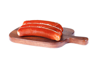 Sausages, isolated on a white background