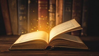 Obraz premium Magical reading experience library book photography cozy ambiance close-up enchantment and knowledge