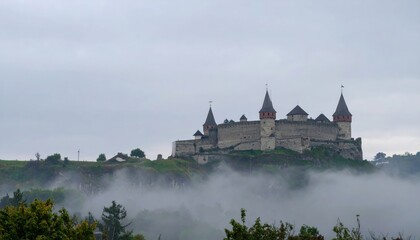 Exploring a historic castle surrounded by mist in transylvania romania landscape photography mysterious atmosphere