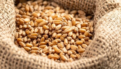 Fototapeta premium Harvesting wheat grains field food photography rustic environment close-up view agriculture concept