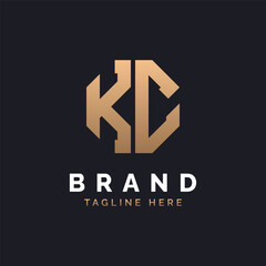 KC Logo Design. Modern, Minimal, Elegant and Luxury KC Logo. Alphabet Letter KC Logo Design for Brand Corporate Business Identity.