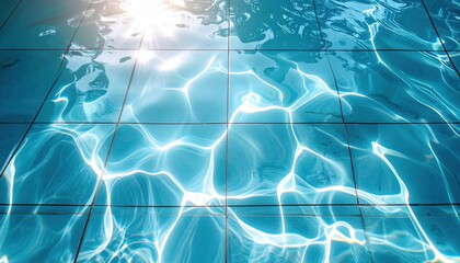 Glittering water reflections swimming pool photography indoor aerial view tranquil atmosphere