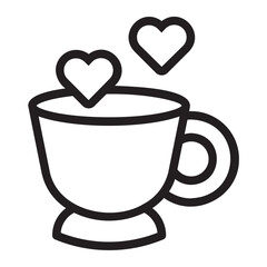 coffee cup line icon