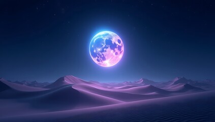 A glowing orb levitating in an empty desert at night &ndash; futuristic symbol of energy, mystery, and alien presence.

