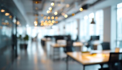 Blurred office interior space background. Working space with defocused effect. Business concept. High quality