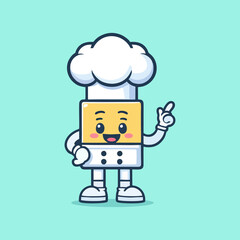 Mascot Chef vector illustration for cooking restaurant logo cartoon character branding dining food gourmet kitchen tasty culinary artwork editable modern premium face funny man uniform apron service