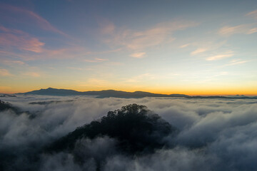 sunrise over the mountains