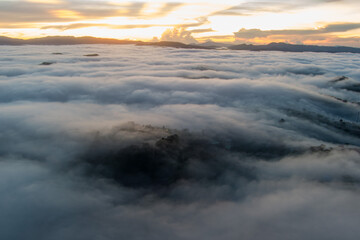 sunrise over the mountains