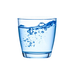 Glass of fresh water splashing