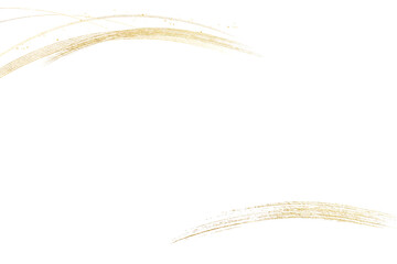 金色のラインと透明の背景（アブストラクト）