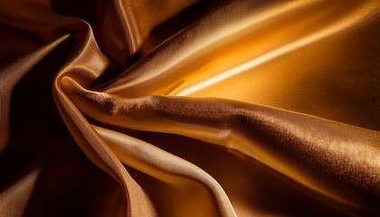 Golden light on silk fabric-