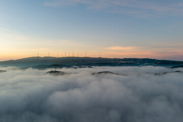sunrise in the mountains