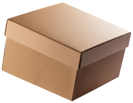 brown cardboard box isolated on white