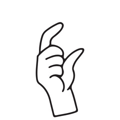 Hand drawn hand poses gesture cartoon design illustration