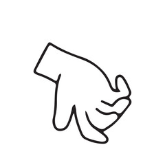Hand drawn hand poses gesture cartoon design illustration