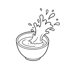 Water Splash in Bowl