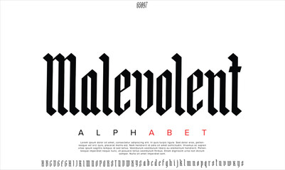 Luxury Malevolent Free Regular alphabet letters font for logo