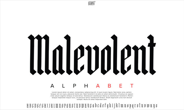 Luxury Malevolent Free Regular alphabet letters font for logo